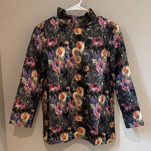 Tuckernuck NWT midnight primrose jacquard Faye blouse size M